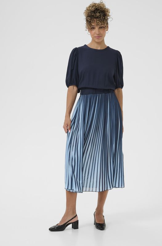 CULTURE - Jillea Carly - Jurk - Lichtblauw / Donkerblauw