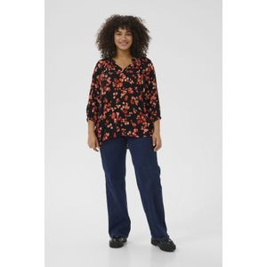 Blouse met lange mouwen Regular fit Red Flower floral