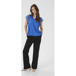 Blouse - Blauw - CRNola - Korte Mouwen - Straight Fit