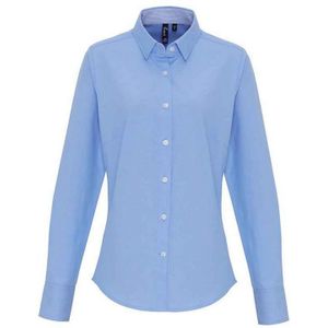 Premier Dames/Dames Gestreept Oxford Formeel Overhemd Met Lange Mouwen (Oxford Blauw)