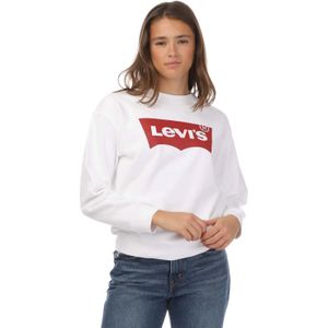 Levis Dames/Dames Grafisch Sweatshirt met Standaard Ronde Hals (Wit)