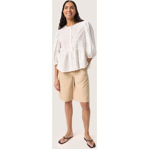 SOAKED IN LUXURY - Blouse 'Isja' - Offwhite - Wijde Blouse - Pofmouwen