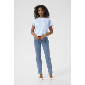 Kaffe - KABeathe Stanley - Blouseshirt - Lichtblauw/Wit - Normale Pasvorm