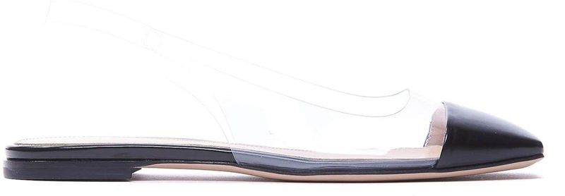 Gianvito Rossi - Plexiglas Ballerina's - Zwart - Slip-on Ontwerp