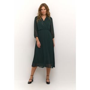 CULTURE - CU Kila - Jurk - Donkergroen - Wikkel-look - 3/4 Lengte