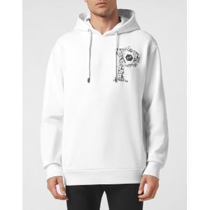 Philipp Plein, Heren, Sweatshirts & Hoodies, Wit, Maat: L Katoen,