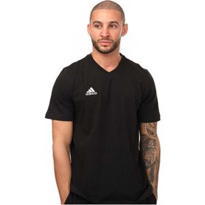 Men's Adidas Entrada 22 Cotton T-Shirt In Black-White T-shirts -  Zwart/wit - Maat 2XL