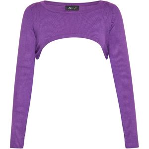 Mymo - Crop Top - Paars - Gebreid - Dames