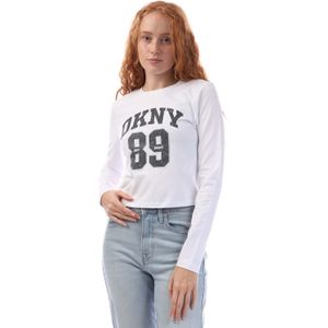 DKNY Dames/Dames 1994 Logo Fitted T-shirt met lange mouwen (Wit)