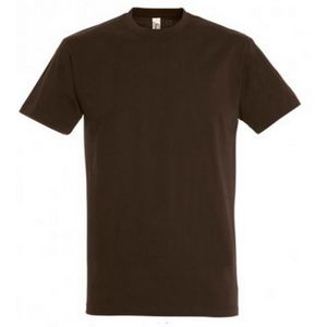 SOLS Heren Keizerlijke Zwaargewicht T-Shirt Met Korte Mouwen (Chocolade) - Maat XL