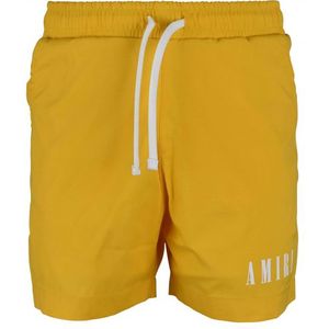 AMIRI - Zwemshort - Geel - Polyester - Met Afdrukken en Elastische Tailleband