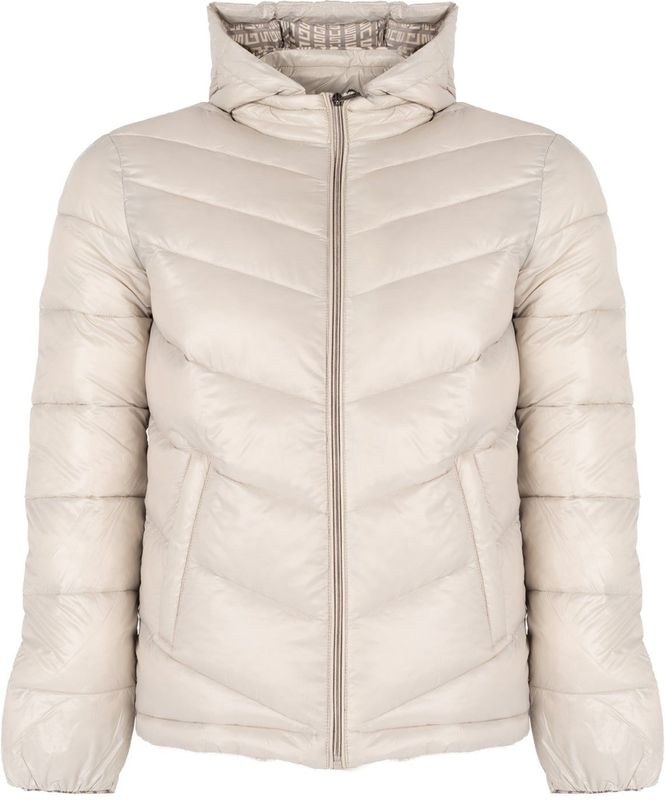 Guess - Down Jkt - Gewatteerde Jas - Grijs - Met Afneembare Capuchon