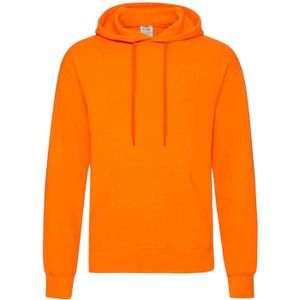 Fruit Of The Loom Unisex Volwassenen Klassiek Sweatshirt met capuchon (Oranje)
