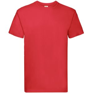 Fruit of the Loom Unisex Super Premium Effen T-shirt voor volwassenen (Rood)