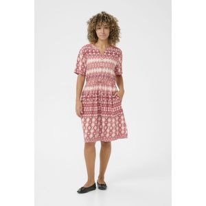 Cream Jurk 'Tiah'  koraal / zalm roze / pastelroze / donkerroze