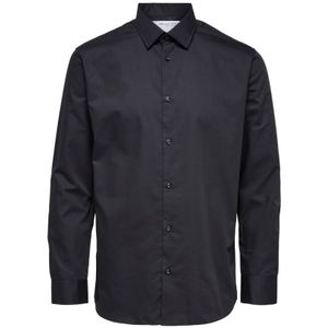 Selected Overhemden Regethan Classic Overhemd Zwart Zwart - Maat XL