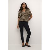 Kaffe - Blouse 'Ariana' - Beige / Bruin / Zwart - Blouseshirt