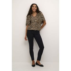 Kaffe - Blouse 'Ariana' - Beige / Bruin / Zwart - Blouseshirt