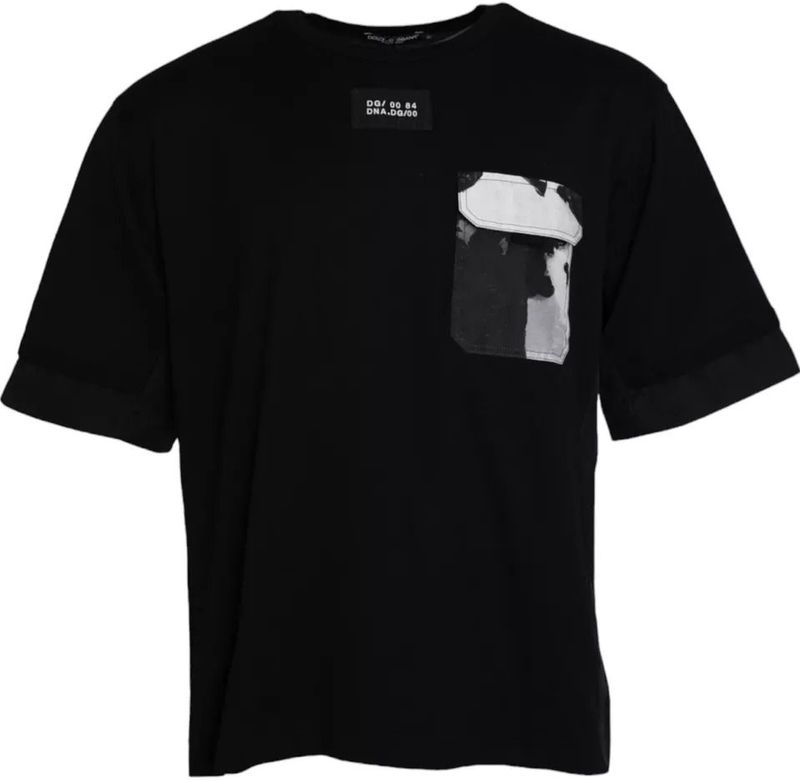 Dolce & Gabbana - Pocket T-shirt - Zwart - Katoen - Korte Mouwen