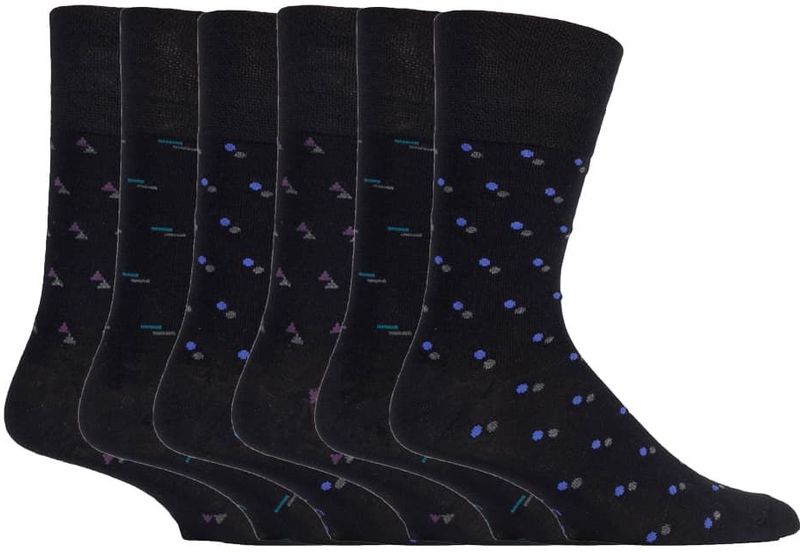 Gentle Grip - Bamboesokken - Set van 6 - Zonder Elastiek - Zachte Grip voor Heren