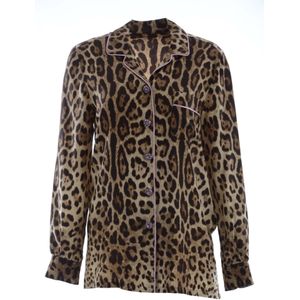 Dolce & Gabbana - Blouse - Bruin - 100% Zijde