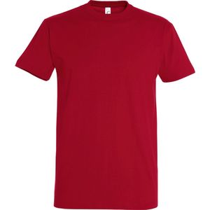 SOLS Heren Keizerlijke Zwaargewicht T-Shirt met korte mouwen (Tango rood)