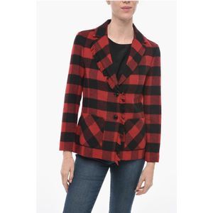 Geruite STRETCH wolmix blazer