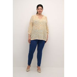 Blouse met lange mouwen Regular fit White/Orange Graphic Dots white orange