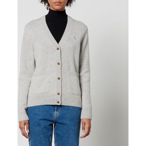 Dames Maison Kitsune Fox Patch Boxy Vest in Lichtgrijs