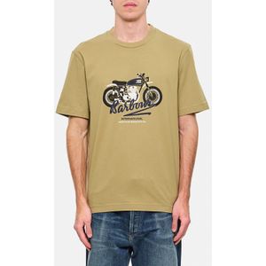 T-shirt - Vintage Motorcycle - Zwart - Katoen