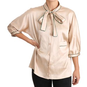 Dolce & Gabbana - Blouse - Beige - 3/4 Mouwen - Zijde