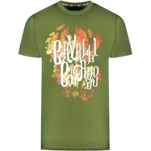 Cavalli Class Bold Logo Green T-Shirt