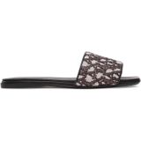 Max Mara - Fridac Logo Slides - Teenslippers - Donkergrijs - Gerecycled Polyester