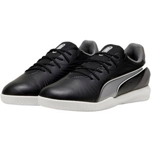 Puma Kinderen/Kinderen King Match Leren Zaalvoetbalschoenen (Zwart)