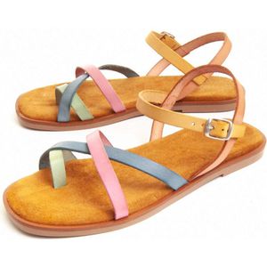 Purapiel Flat Sandal Shine Shine Multicolour