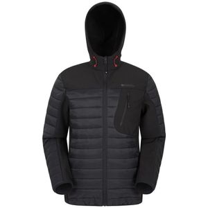 Mountain Warehouse Heren Turbine II Gewatteerd Soft Shell Jack (Zwart) - Maat 2XL