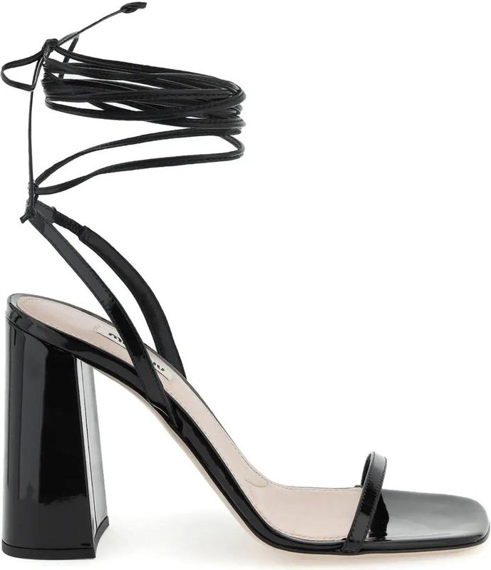 Miu Miu - High Heel Sandalen - Zwart - Kalfsleer
