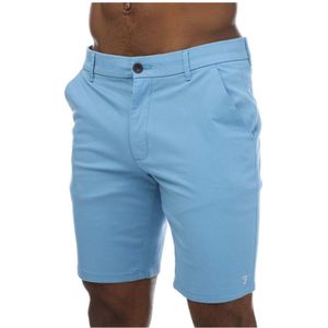 Heren Farah Basset Chino Short in Blauw