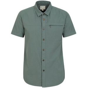 Mountain Warehouse Heren Kokosnoot Slub Overhemd Met Korte Mouwen (Groen) - Maat XS