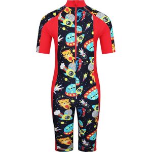 Speedo - Korte Mouw Zip Up All In One - Zwempak - Junior - Zonbescherming