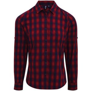 Premier Dames/Dames Mulligan geruit overhemd met lange mouwen (Rood/Zwaar)