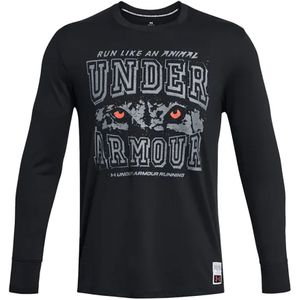 Under Armour Heren Run Like An Animal Warm Up Top met lange mouwen (Zwart)