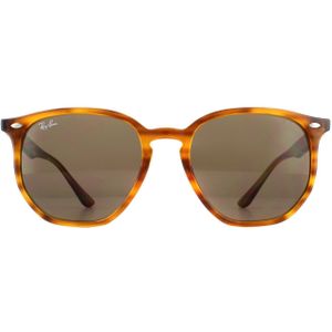 Ray-Ban Zonnebril RB4306 820/73 Gestreepte Rode Havana Donker Bruin