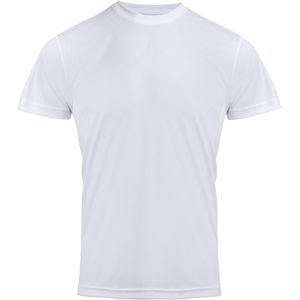 Premier Herenkoks Coolchecker Korte Mouwen T-Shirt (Wit)