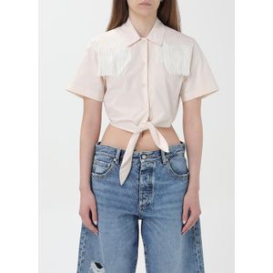 Cropped Poplin Shirt - Roze - Shirts