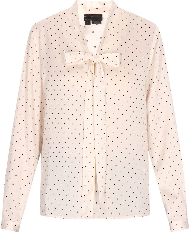 Dreimaster - Blouse - Wit - Gestippeld