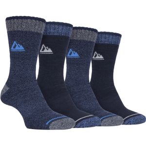 Storm Bloc - Set van 4 wandelsokken met demping voor heren - Marineblauw