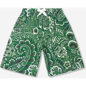 Etro Jongens Bloemen Paisley Korte Broek in Groen