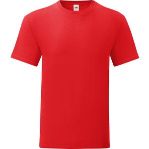 Fruit Of The Loom - Iconisch T-shirt - Rood - Heren