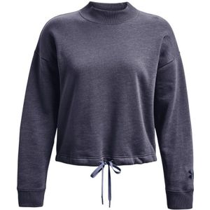 Women's Under Armour UA Essential Fleece Script Sweatshirt in Grey